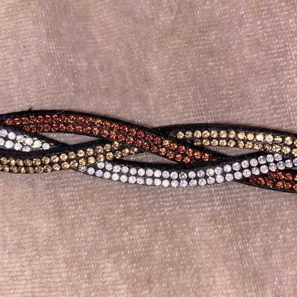 ✅Luciana Diamante faux suede snap Bracelet in Gold, Silver &  Copper color. - Picture 3 of 6